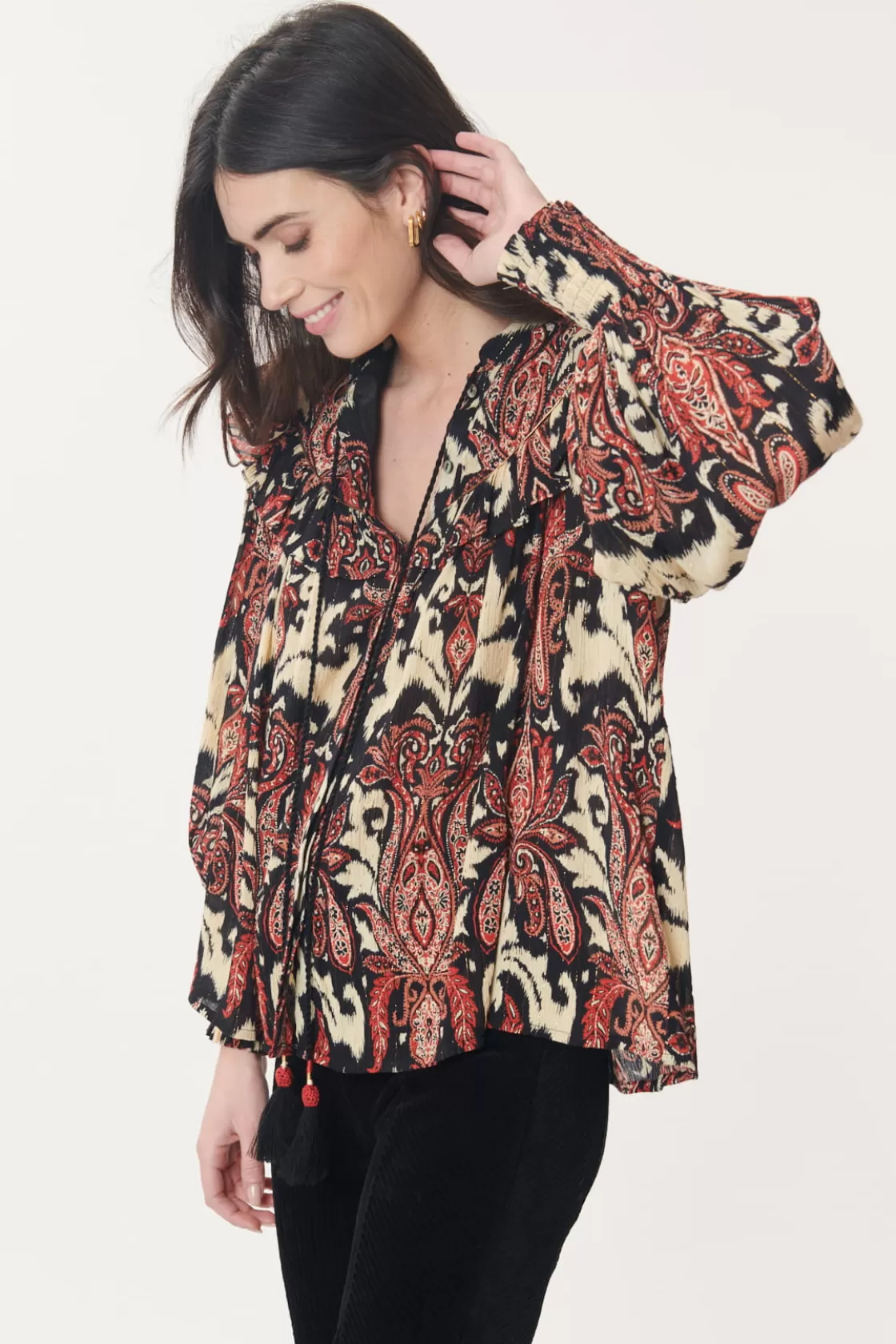 Maison Derhy Les Blouses, Chemisiers & Tops-Blouse Imprimée Paisley BASTIANE