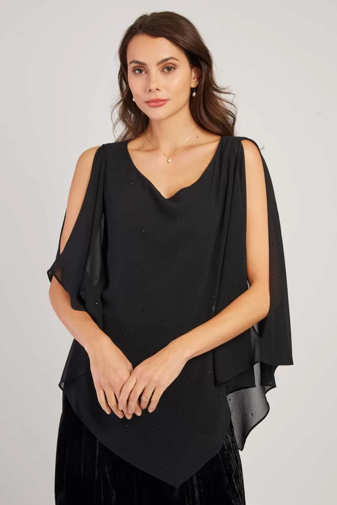 Maison Derhy Les Blouses, Chemisiers & Tops-Blouse unie asymétrique HANAEL