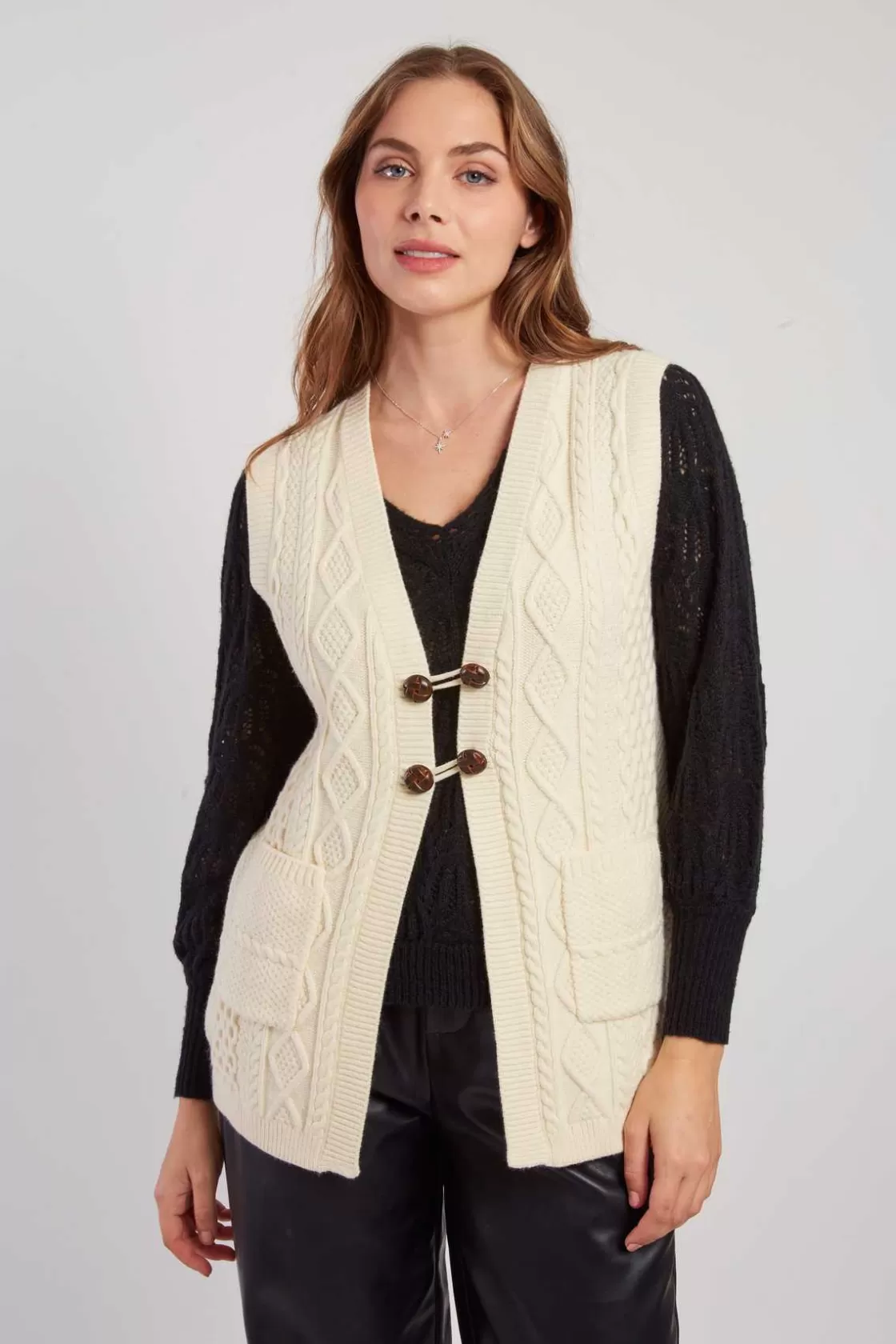 Maison Derhy La Maille | Les Gilets, Cardigans & Pulls-Gilet en maille sans manches col V DARCY