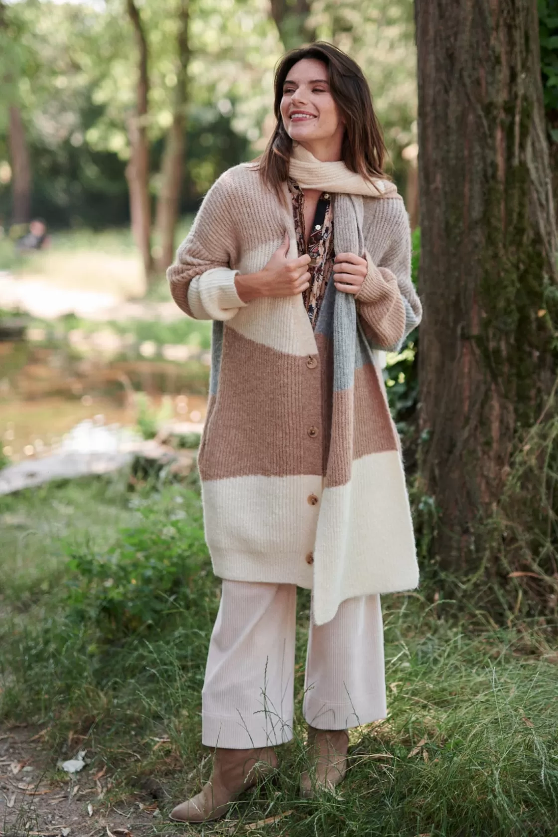 Maison Derhy La Maille | Les Gilets, Cardigans & Pulls-Gilet Long Col V LAETICIA