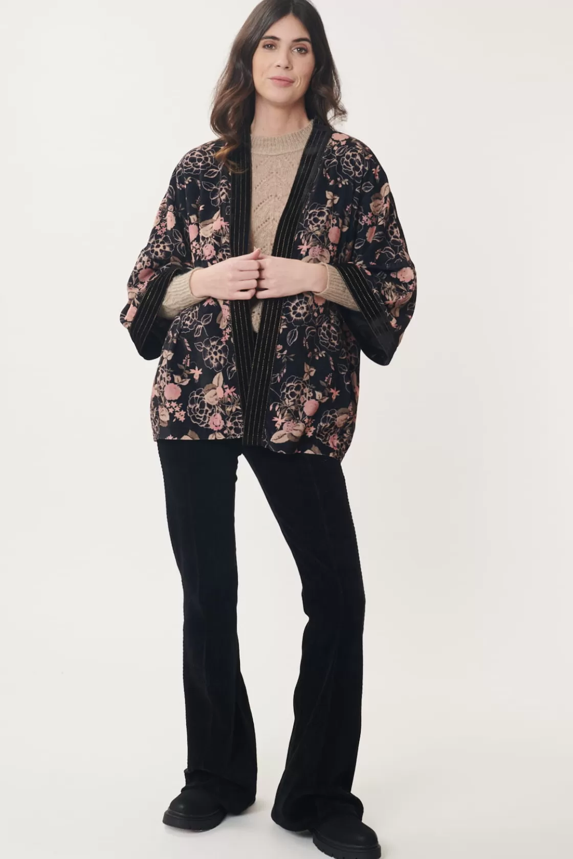 Maison Derhy Les Manteaux, Vestes & Doudounes-Kimono imprimé CHLOE