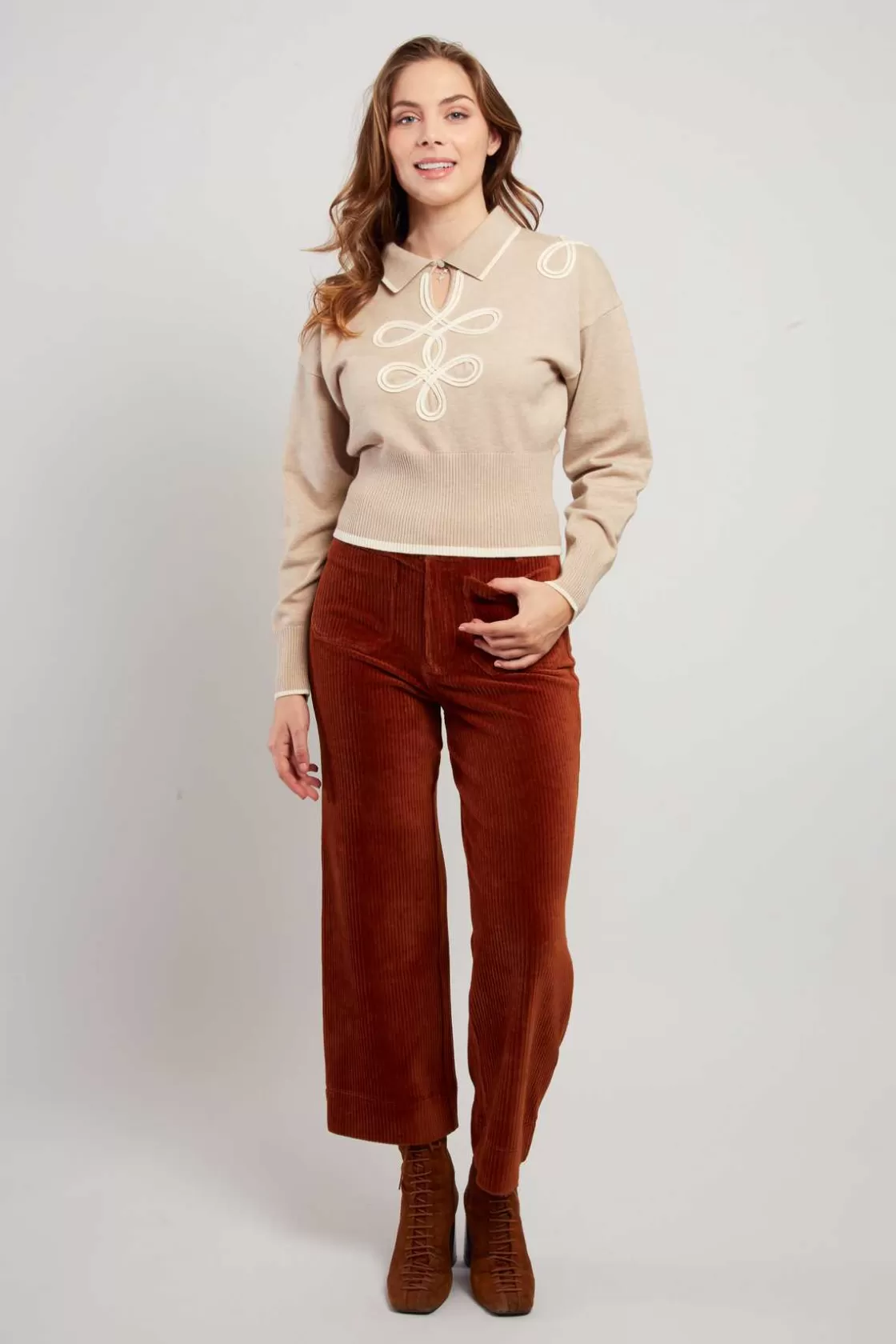 Maison Derhy La Maille | Les Gilets, Cardigans & Pulls-Pull col chemise bicolore CALLISTA