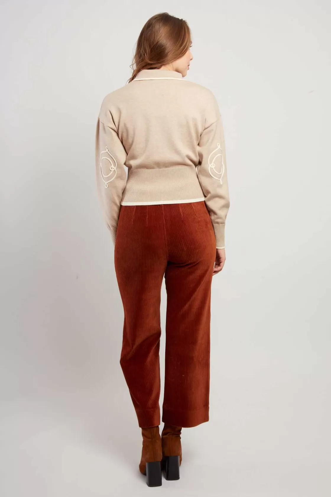 Maison Derhy La Maille | Les Gilets, Cardigans & Pulls-Pull col chemise bicolore CALLISTA
