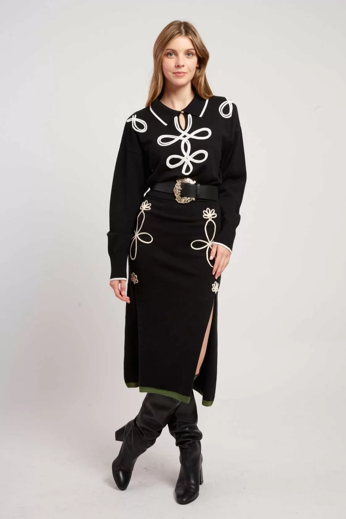 Maison Derhy La Maille | Les Gilets, Cardigans & Pulls-Pull col chemise bicolore CALLISTA