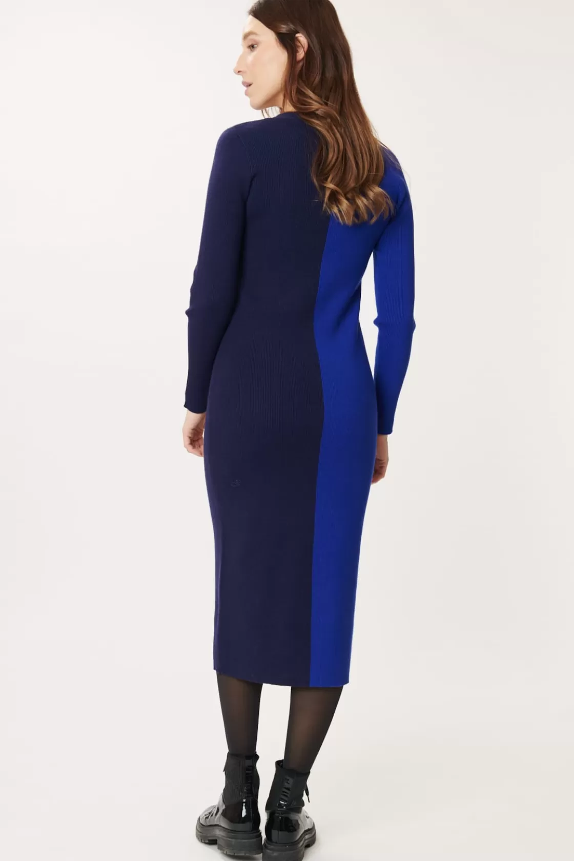 Maison Derhy La Maille-Robe en maille mi-longue bicolore GEMINA