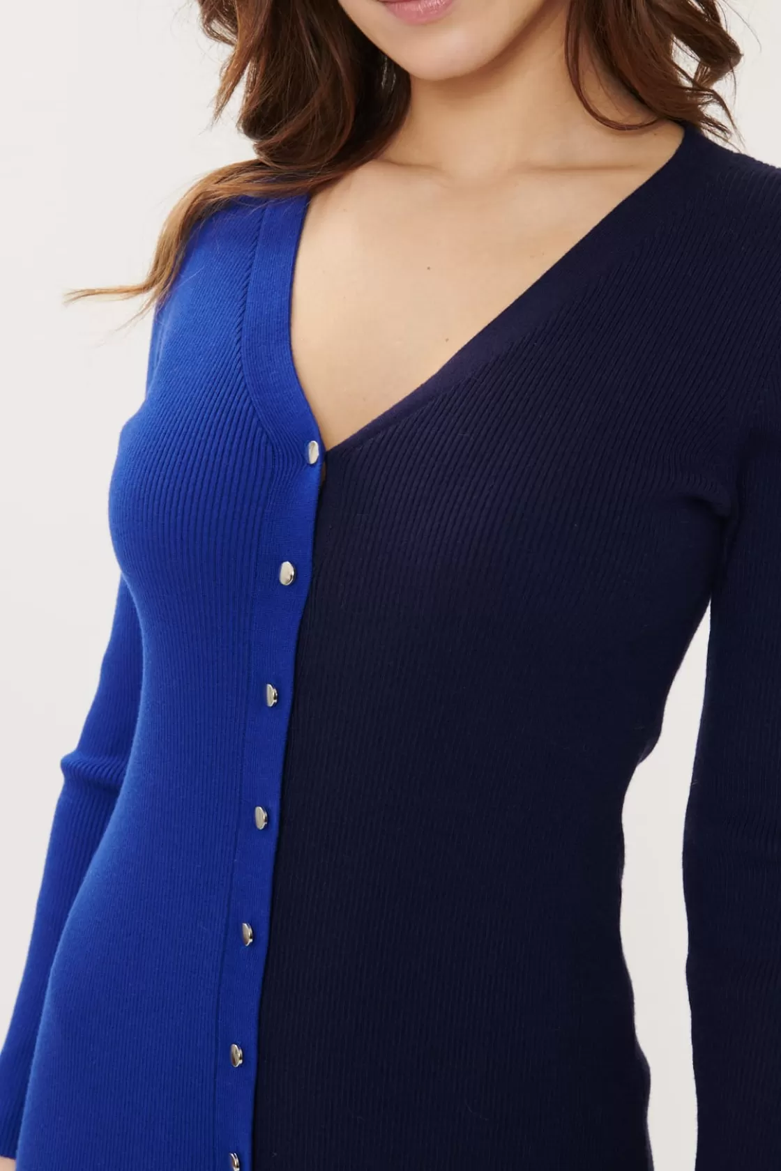 Maison Derhy La Maille-Robe en maille mi-longue bicolore GEMINA