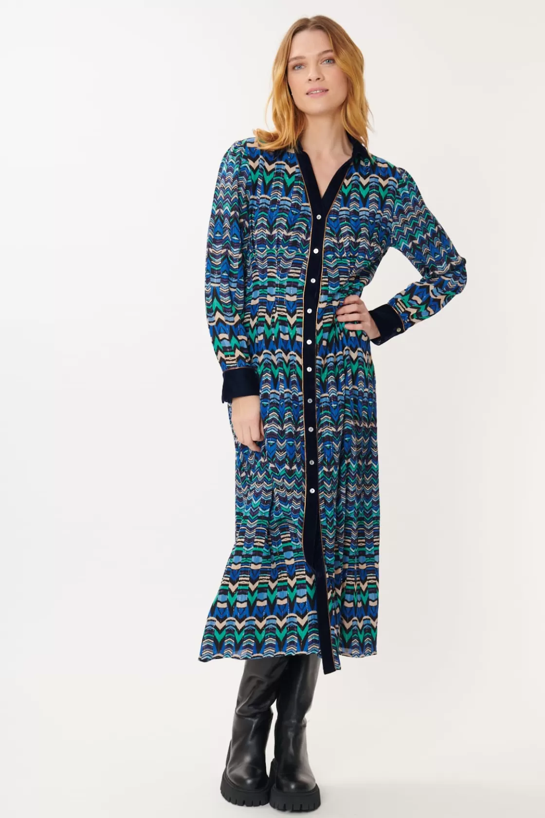 Maison Derhy Robes Imprimées | Robes Longues-Robe Longue Imprimée Multicolore ADOLIE