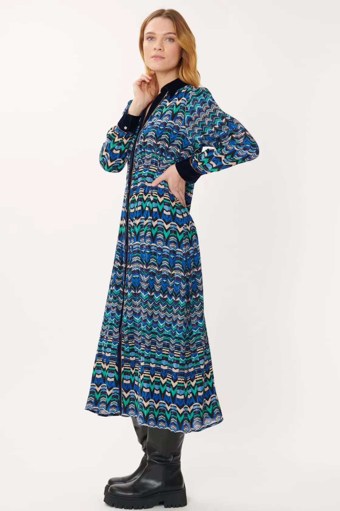 Maison Derhy Robes Imprimées | Robes Longues-Robe Longue Imprimée Multicolore ADOLIE