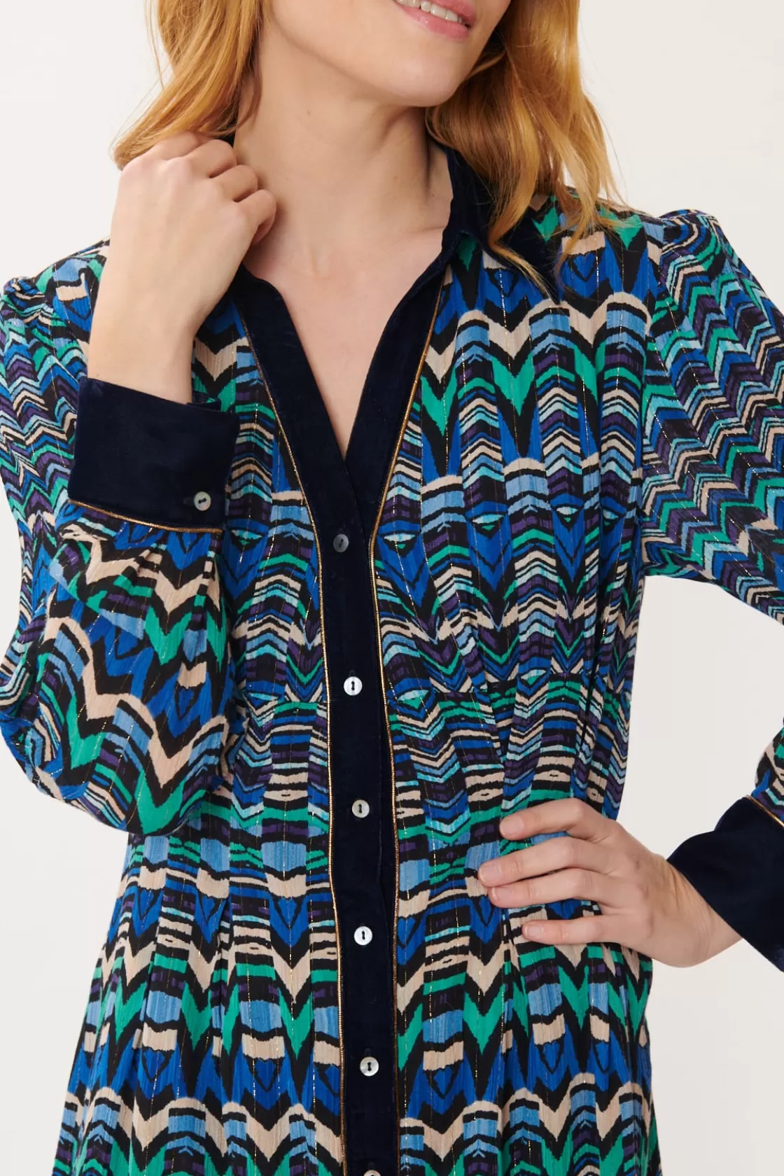 Maison Derhy Robes Imprimées | Robes Longues-Robe Longue Imprimée Multicolore ADOLIE