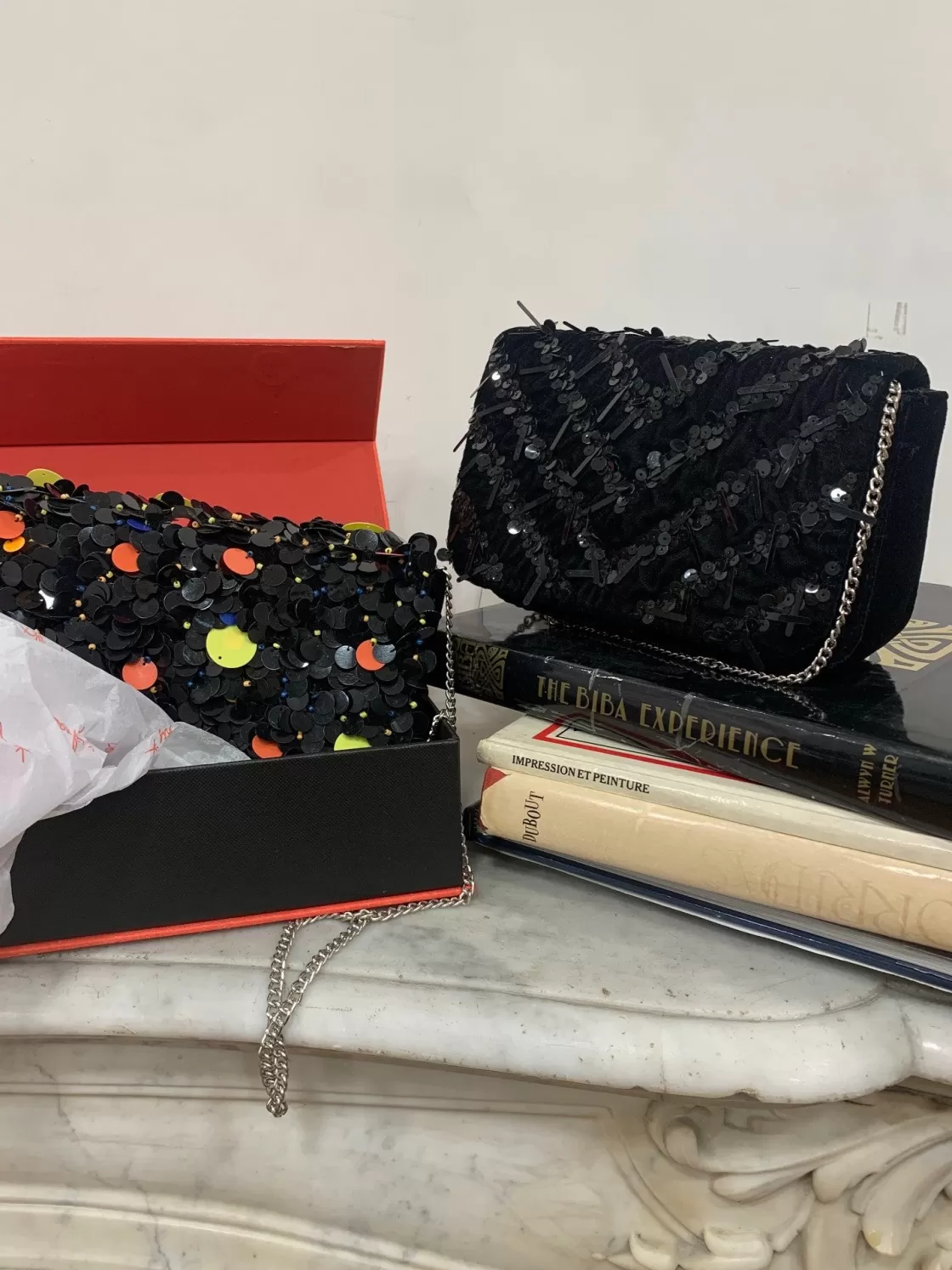 Maison Derhy Les Accessoires-Sac en velours à sequins NOEMIE